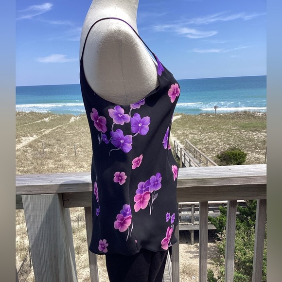 Bar III Black Floral Cami Tank - Picture 4 of 9